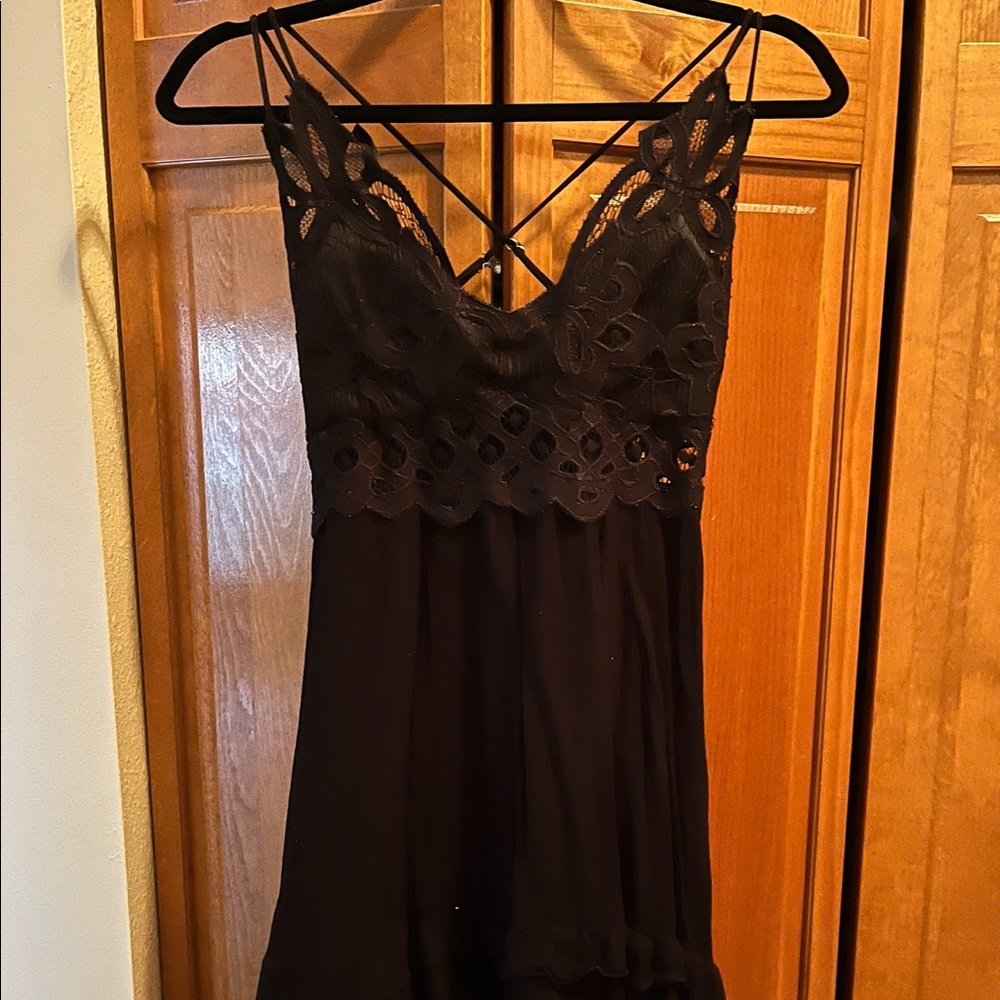 Black strappy dress